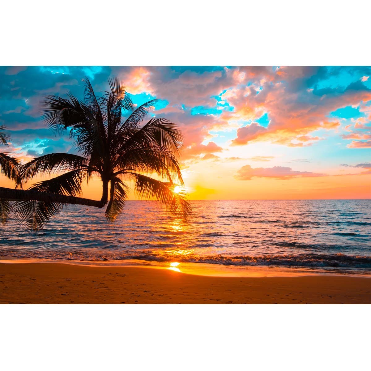 Cuadro Atardecer en Playa Paradisíaca