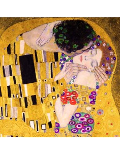 Cuadro El Beso detalle de Klimt