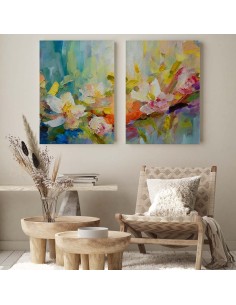 Díptico de flores Coloridas