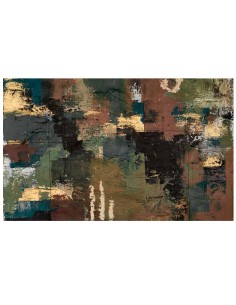 Cuadro abstracto de tonos verdes 2