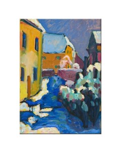 Cuadro Cuadr cementerio y Vicaría en Kochel